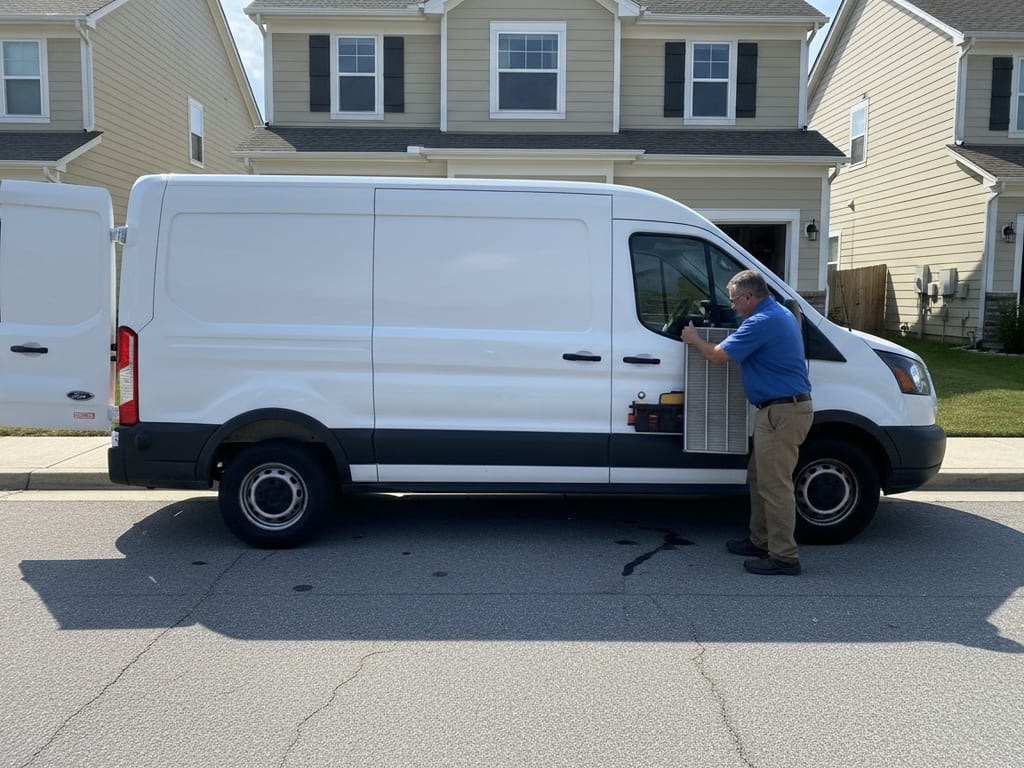Omega Air Duct Cleaning team on the job